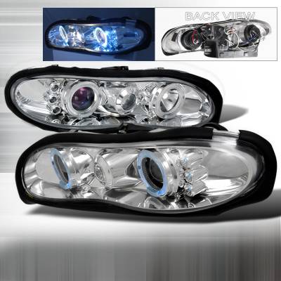 Chevrolet Camaro Spec-D Halo LED Projector Headlights - Chrome - LHP-CMR98H-TM