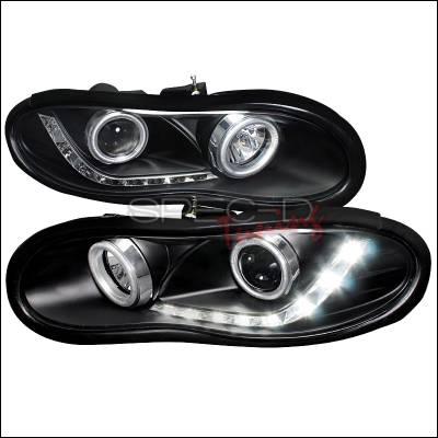 Chevrolet Camaro Spec-D R8 Style Projector Headlights - Black Housing - LHP-CMR98JM-8-APC