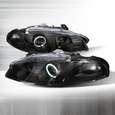 Mitsubishi Eclipse Spec-D Halo Projector Headlights - Black - LHP-ELP97JM-KS