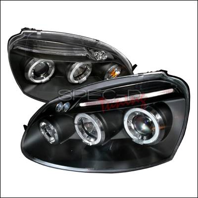 Volkswagen Golf Spec-D Halo LED Projector Headlights - Black - LHP-GLF05JM-TM