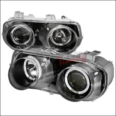 Acura Integra Spec-D Halo Projector Headlights - Black - LHP-INT94JM-KS