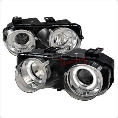 Acura Integra Spec-D Dual Halo Projector Headlights - Chrome - LHP-INT94-WJ