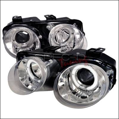 Acura Integra Spec-D Dual Halo Projector Headlights - Chrome - LHP-INT98-WJ