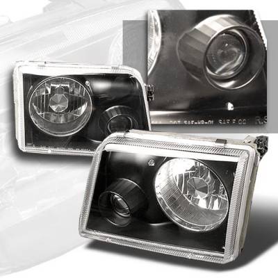 Ford Ranger Spec-D Projector Lights - Black - LHP-RAN93JM-APC