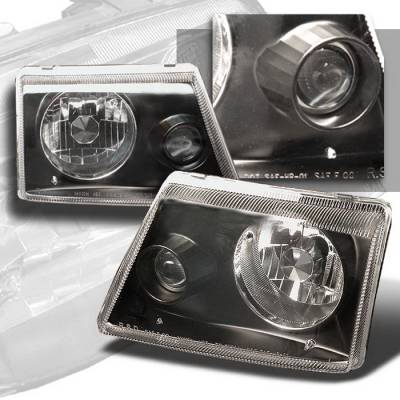 Ford Ranger Spec-D Projector Lights - Black - LHP-RAN98JM-APC