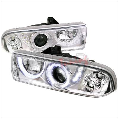 Chevrolet S10 Spec-D Projector Headlights - Chrome Housing - LHP-S1098-RS