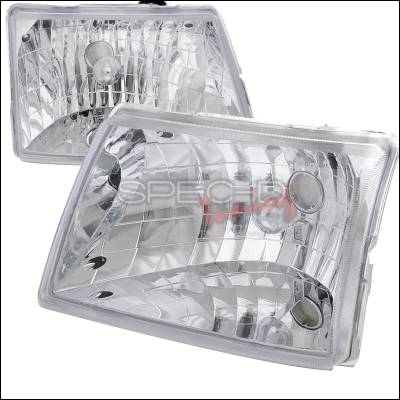 Ford Ranger Spec-D Euro Headlights - Chrome Housing - LH-RAN98-ABM