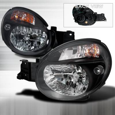 Subaru WRX Spec-D Crystal Housing Headlights - Black - LH-WRX02JM-KS