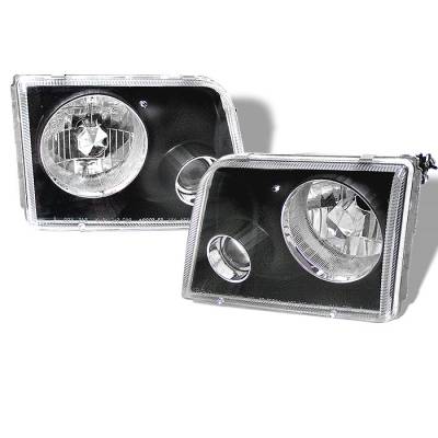 Ford Ranger Spyder Projector Headlights - Black - PRO-APC-FR93-BK