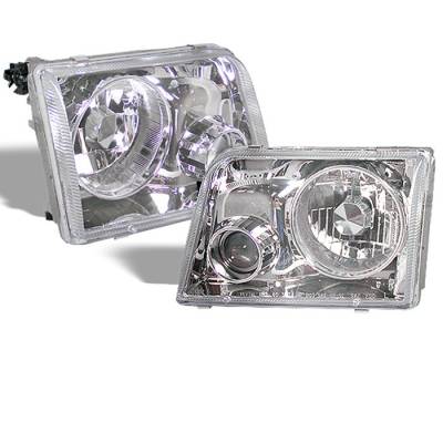 Ford Ranger Spyder Projector Headlights - Chrome - PRO-APC-FR93-C