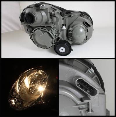 Spyder - Mercedes-Benz C Class Spyder Projector Headlights - Black - PRO-CL-MW20301-C - Image 2