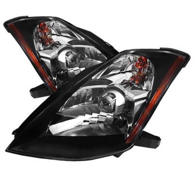 Nissan 350Z Spyder OEM Style Projector Headlights - Black - PRO-ZO-N350Z03-BK