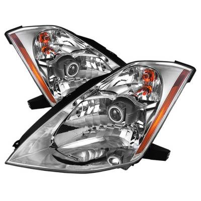 Nissan 350Z Spyder OEM Style Projector Headlights - Chrome - PRO-ZO-N350Z03-C