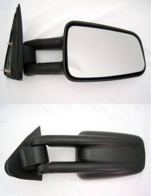 Chevrolet Avalanche Suvneer Standard Extended Towing Mirrors with Wide Angle Glass Insert on Right Mirrors - Black - Left & Right Side - CVE5-9410-G0