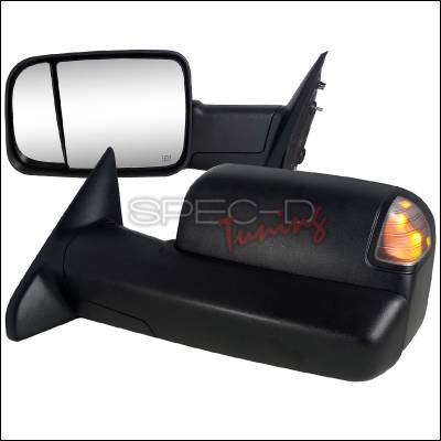 Dodge Ram Spec-D Towing Mirrors Power Adjustment with Heated Function - RMX-RAM1025H-P-FS