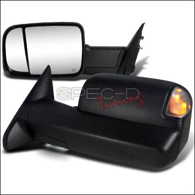 Dodge Ram Spec-D Heated Towing Mirrors - Power - RMX-RAM1225H-P-FS