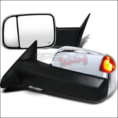 Dodge Ram Spec-D Heated Towing Mirrors - Power with Memory - RMX-RAM1225MCRH-P-FS