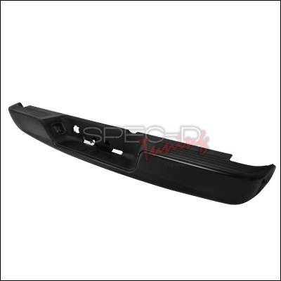 Dodge Ram Spec-D Rear Bumper Step - Black - SRB-RAM044BBK-FS