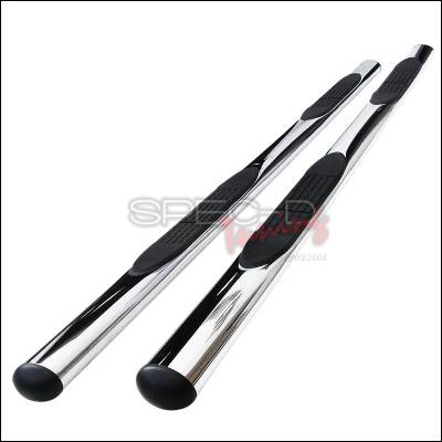 Ford F250 Spec-D 4 Inch Oval Stainless Finish Side Step Bars - SSB4-F25099CCS2-WB