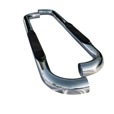 Chevrolet CK Truck Spyder 3 Inch Round Side Step Bar T-304 Stainless Steel Polished - SSB-CB-A07S0409H