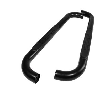 Chevrolet CK Truck Spyder 3 Inch Round Side Step Bar- Powder Coated Black - SSB-CB-A07S0409H-BK