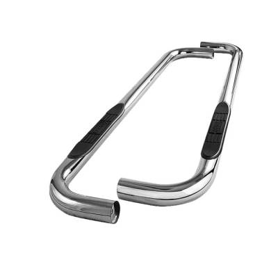 Chevrolet CK Truck Spyder 3 Inch Round Side Step Bar T-304 Stainless Steel Polished - SSB-CCK-A07S0415