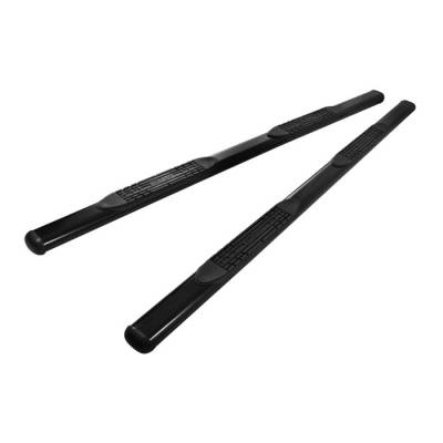 GMC Sierra Spyder 4 Inch Oval Side Step Bar- Powder Coated Black - SSB-CS-A09S0101-BK