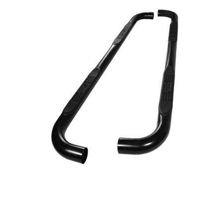 GMC Yukon Spyder 3 Inch Round Side Step Bar- Powder Coated Black - SSB-CSUB-A07S0420-BK