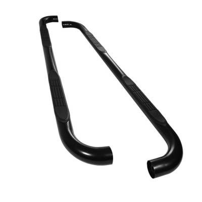 GMC Yukon Spyder 3 Inch Round Side Step Bar- Powder Coated Black - SSB-CT-A07S0105T-BK