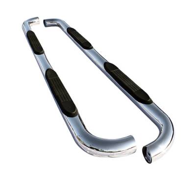 Dodge Dakota Spyder 3 Inch Round Side Step Bar T-304 Stainless SteelPolished - SSB-DD-A07S0809T