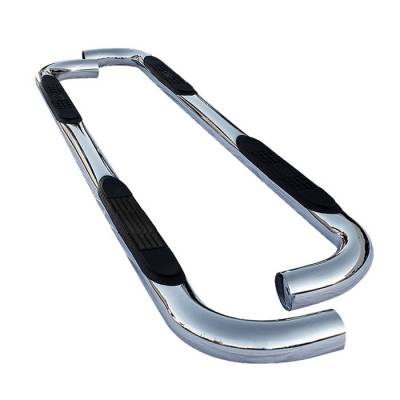 Dodge Dakota Spyder 3 Inch Round Side Step Bar T-304 Stainless SteelPolished - SSB-DD-A07S0814