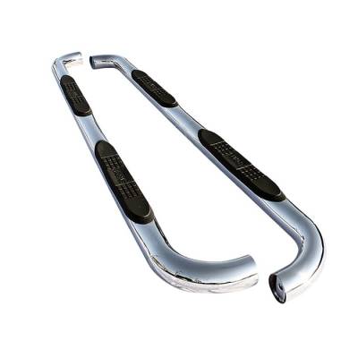 Dodge Ram Spyder 3 Inch Round Side Step Bar T-304 Stainless SteelPolished - SSB-DR-A07S0804H