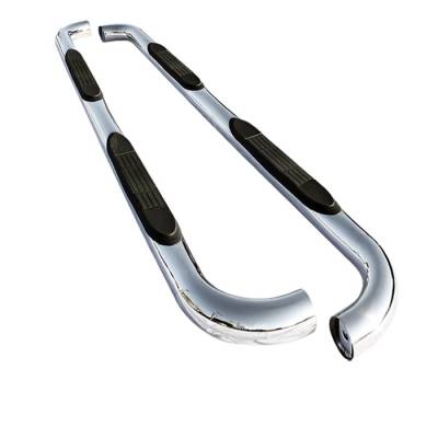 Dodge Ram Spyder 3 Inch Round Side Step Bar T-304 Stainless SteelPolished - SSB-DR-A07S0811H