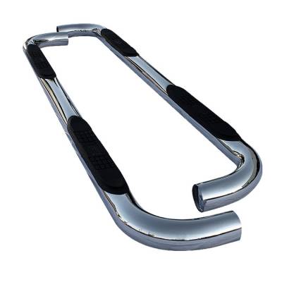 Dodge Ram Spyder 3 Inch Round Side Step Bar T-304 Stainless SteelPolished - SSB-DR-A07S0817H