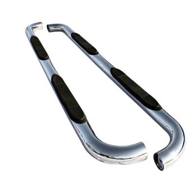 Dodge Ram Spyder 3 Inch Round Side Step Bar T-304 Stainless SteelPolished - SSB-DR-A07S0823