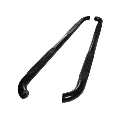 Dodge Ram Spyder 3 Inch Round Side Step Bar- Powder Coated Black - SSB-DR-A07S0824-BK