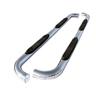 Ford F250 Superduty Spyder 3 Inch Round Side Step Bar T-304 Stainless SteelPolished - SSB-FF-A07S0510