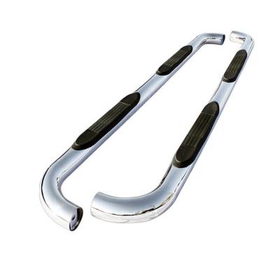 Ford F250 Superduty Spyder 3 Inch Round Side Step Bar T-304 Stainless SteelPolished - SSB-FF-A07S0511