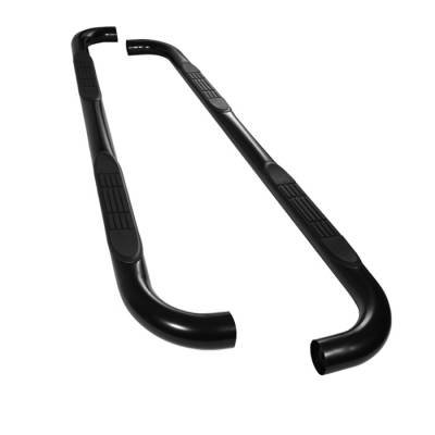 Ford F250 Superduty Spyder 3 Inch Round Side Step Bar- Powder Coated Black - SSB-FF-A07S0511-BK