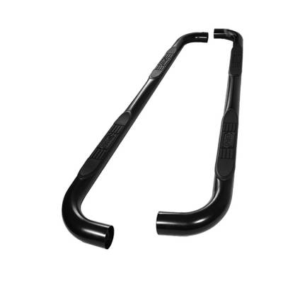 Ford F150 Spyder 3 Inch Round Side Step Bar- Powder Coated Black - SSB-FF-A07S0522T-BK