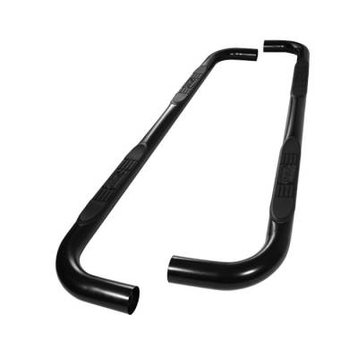 Ford F150 Spyder 3 Inch Round Side Step Bar- Powder Coated Black - SSB-FF-A07S0523T-BK