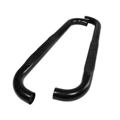 Ford F250 Superduty Spyder 3 Inch Round Side Step Bar- Powder Coated Black - SSB-FF-A07S0524-BK