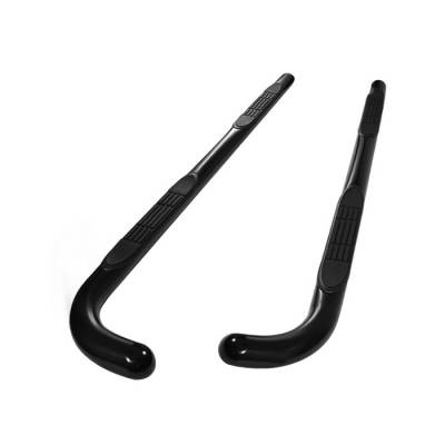 Toyota Tacoma Spyder 3 Inch Round Side Step Bar- Powder Coated Black - SSB-TT-A07S1050-BK