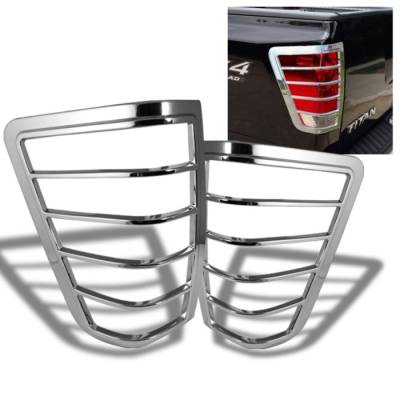 Nissan Titan Spyder ABS Taillight Bezel - Chrome - CA-TB-NT04