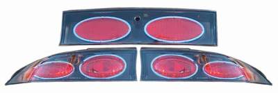 TYC Euro Taillights with Gun Metal Housing - 81542181