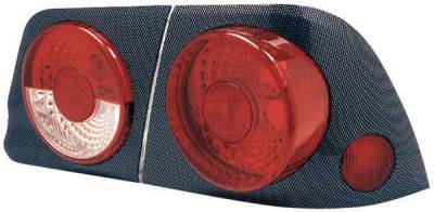 TYC Euro Taillights with Carbon Fiber Housing and Paintable Bezel - 81557702