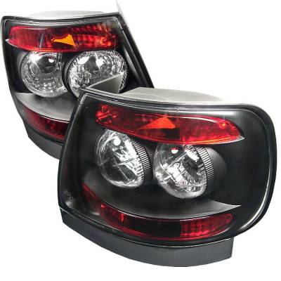 Audi A4 Spyder Euro Style Taillights - Black - 111-AA496-BK