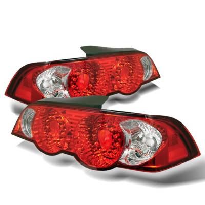 Acura RSX Spyder LED Taillights - Red Clear - 111-ARSX02-LED-RC