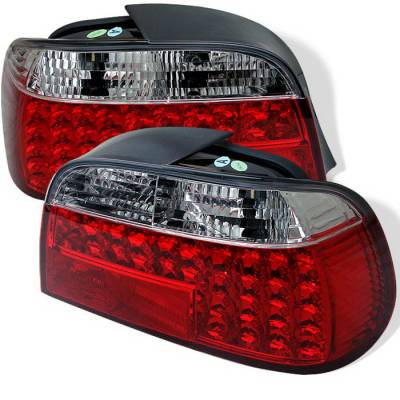 BMW 7 Series Spyder LED Taillights - Red Clear - 111-BE3895-LED-C