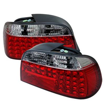 BMW 7 Series Spyder LED Taillights - Red Clear - 111-BE3895-LED-RC